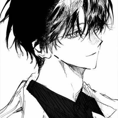 2025超火黑白动漫男生头像合集