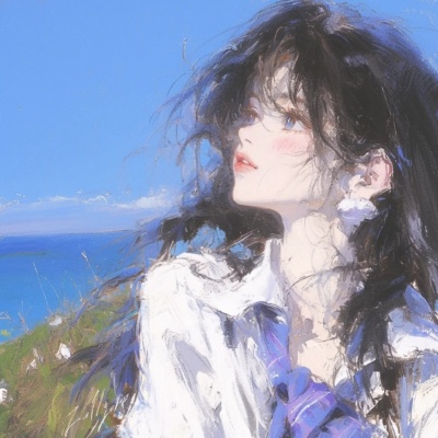 动漫松弛感手绘女头,美到犯规