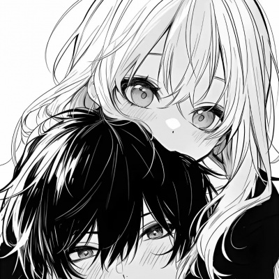 小众高级感黑白动漫情侣头像大集合，免费下载哦！