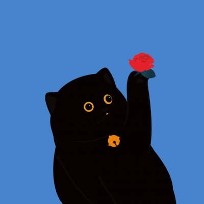 超萌来袭!手绘卡通猫咪情侣头像