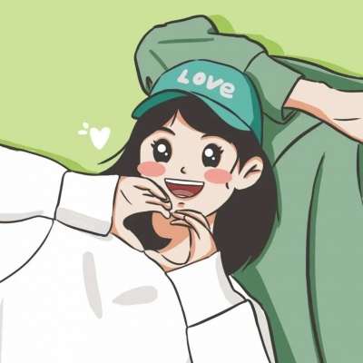 超甜！情侣头像一对两张手绘