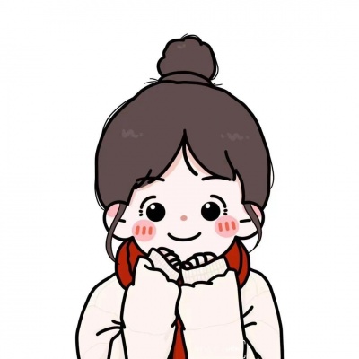 甜度超标！可爱简约白底手绘一男一女卡通情侣头像