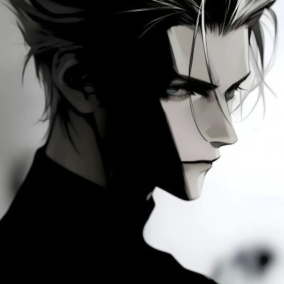 2025最新ins风高级感拉满的超酷黑白动漫男头来袭!