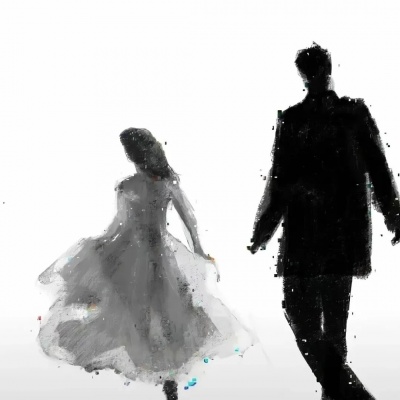 黑白手绘简约情侣头像合集｜小众高级感