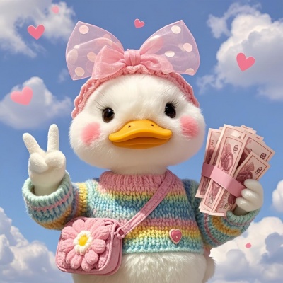 好运来到！发财招财拿纸币玩偶头像来袭 