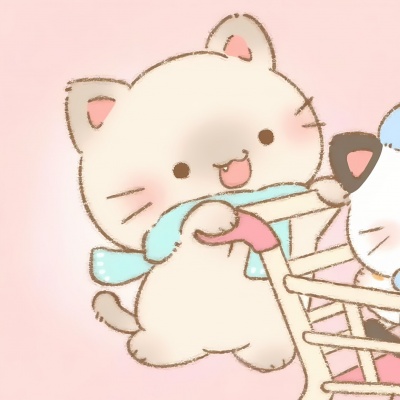 情侣头像卡通呆萌一对两张，超甜的存在