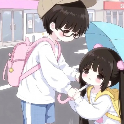 萌化啦！手绘可爱动漫情侣头像来袭