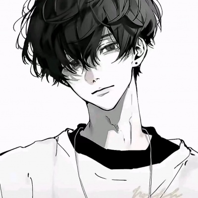 超酷！男生头像动漫黑白