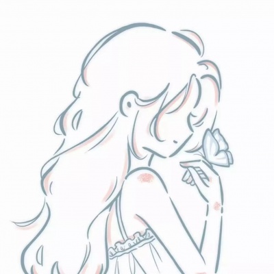 超爱!手绘情侣头像简约一左一右