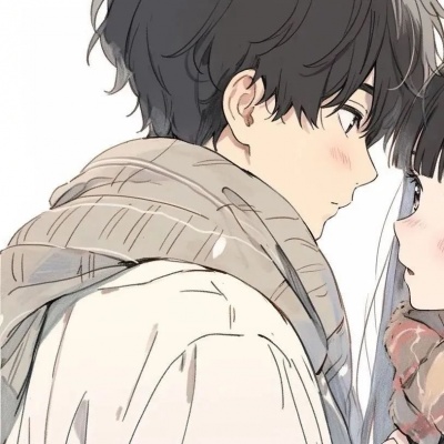 高质量可爱ins手绘情侣头像