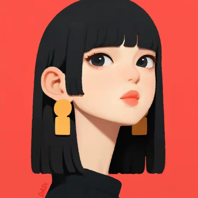 被狠狠拿捏住的超酷潮流个性卡通女生头像