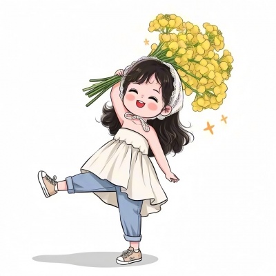 超萌!春日简笔画卡通女生头像来袭
