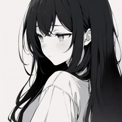黑白动漫女头像ins高级质感✨