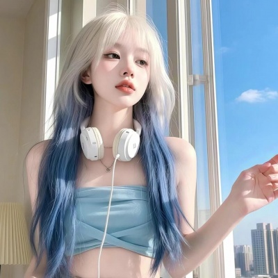 被这组海边蓝色唯美女生头像美哭啦！