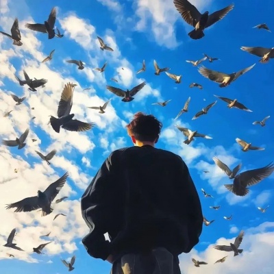 被这组ins风自由感旅游背影男生头像帅到啦