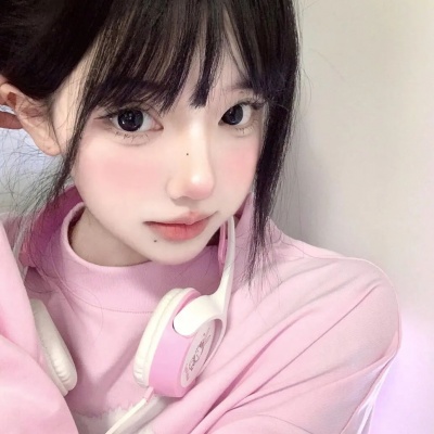粉色系漂亮真人女生头像来袭