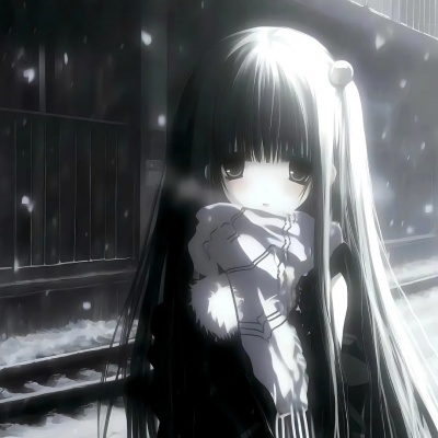 黑白清冷风动漫单人情头，一男一女氛围感拉满