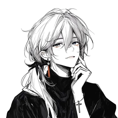 黑白动漫男头合集:高冷禁欲风,氛围感拉满