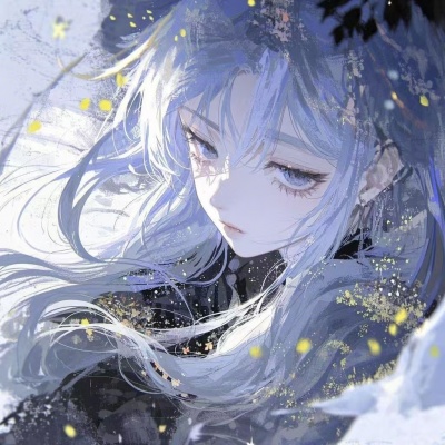 清冷感十足！唯美蓝色动漫女生头像合集，治愈又高级