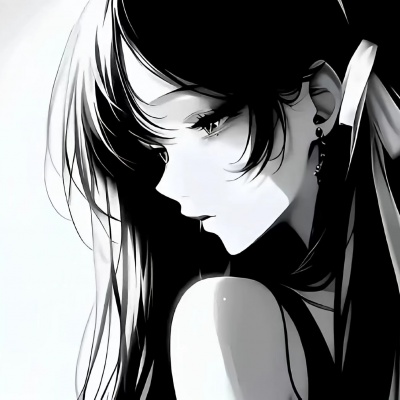 个性黑白动漫权威一男一女情头精选