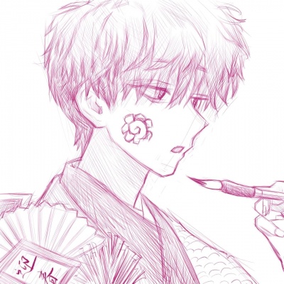 高颜值线条动漫情头来啦！情侣必看！