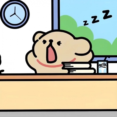 软萌可爱手绘卡通一左一右情头 情侣日常必备