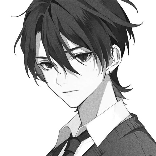 超全!100张黑白动漫男生头像高清大图