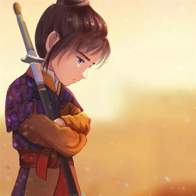 大话西游风手绘一男一女情侣头像，满是伤感的浪漫💕