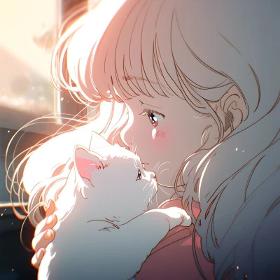 超治愈！抱萌宠的动漫女头合集，软萌画风 + 可爱宠物秒戳少女心